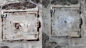 Aerial photographs reveal the extent of the damage after IS had blown up the Temple of Bel between 2015 and 2016 (by Deutsche Welle)