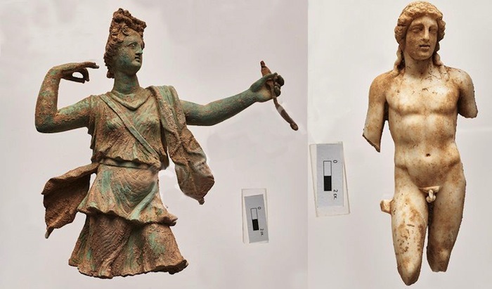 Greek sculptures revealed at the site of Aptera