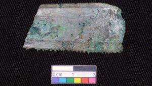 An axe found among the artefacts (by BBC News)