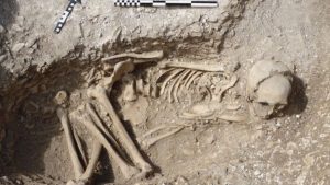 One of the discovered burials (by BBC News)
