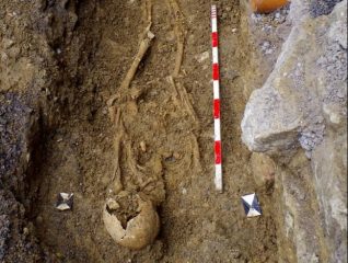 Early Medieval graves found by the church in England