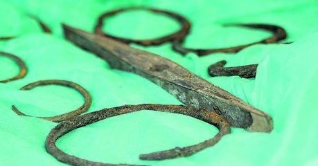 Bronze treasure trove discovered last year put on display in local museum