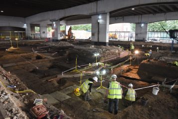 Excavation prior to construction of a transport hub reveals thousands of artefacts