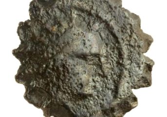 2nd-century Bronze coin of Antiochus IV found in Jerusalem