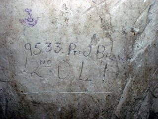 Underground battlefield excavations reveal hidden graffiti