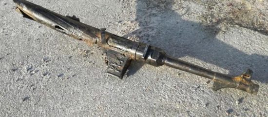 German MP 40 machine gun found by construction workers