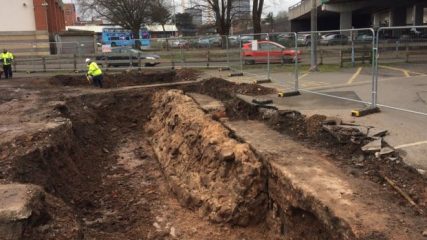 Medieval wall found beneath car park