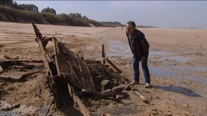 D-Day barge found at French beach ...and destroyed