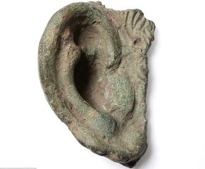 Bronze Roman statue ear found by detectorist