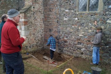Foundations of Roman fortifications discovered under church