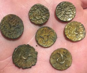 Trove of Iron Age coins with stamped local names found