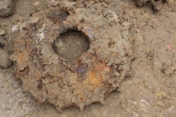 Tank parts found during subway construction